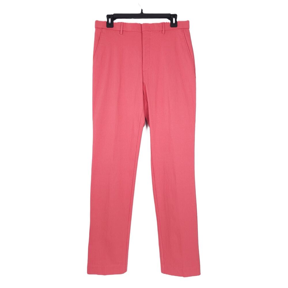 Tommy Hilfiger Mens Modern Fit Dress Pants 38x30 Red Solid Flex Stretch NWT - Picture 2 of 10